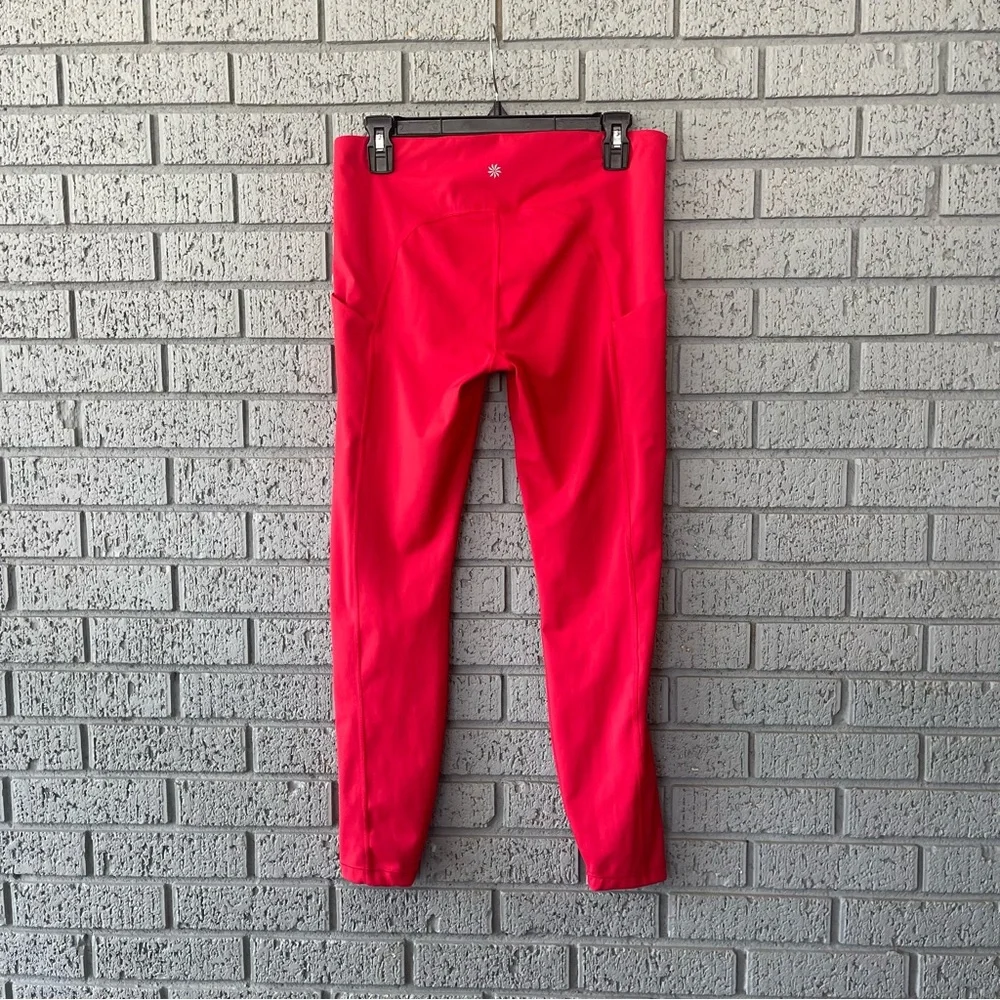 Athleta Ultimate Stash Pocket 7/8 Tight Bright Red Large Tall - Picture 4 of 6